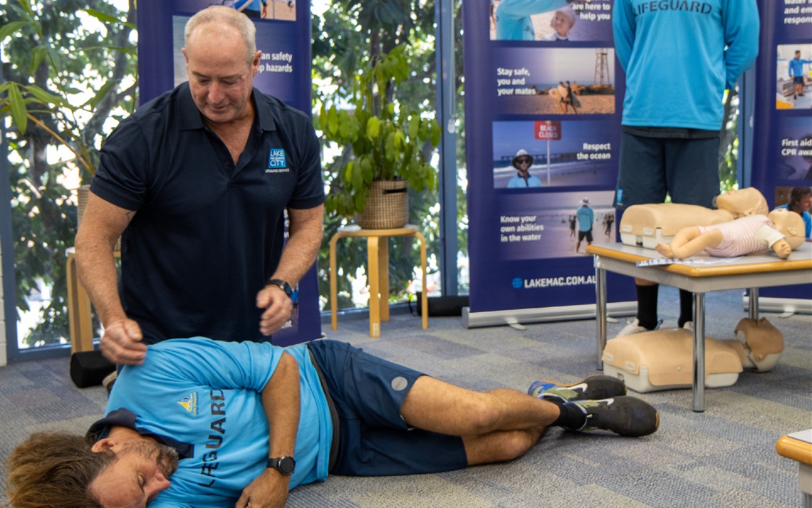 Lifeguards at a First Aid workshop