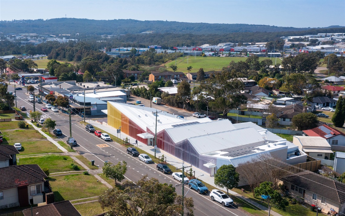 An aerial view of the new Windale Hub. 